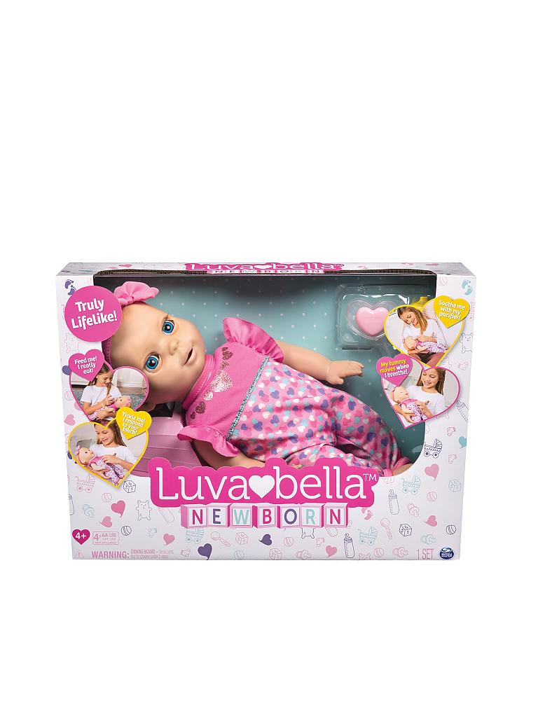 SPINMASTER | Luvabella Newborn - interaktive Baby Puppe 43 cm 6047317 | transparent
