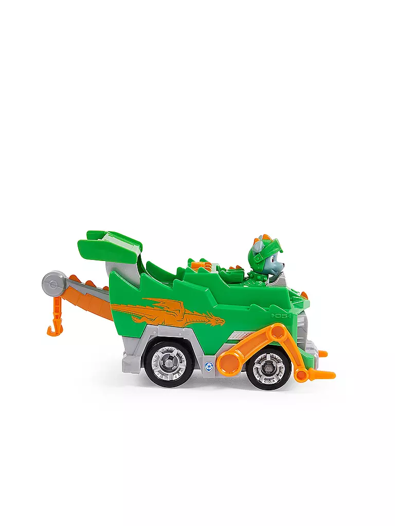 SPINMASTER | PAW Patrol Rescue Knights Basis Fahrzeug Spielzeugauto von Rocky mit Welpenfigur | keine Farbe