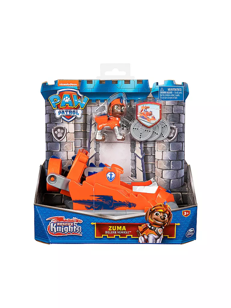 SPINMASTER | PAW Patrol Rescue Knights Basis Fahrzeug Spielzeugauto von Zuma mit Welpenfigur | keine Farbe