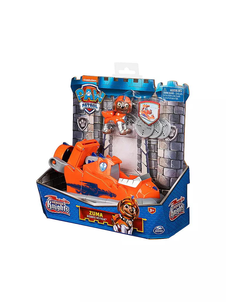 SPINMASTER | PAW Patrol Rescue Knights Basis Fahrzeug Spielzeugauto von Zuma mit Welpenfigur | keine Farbe
