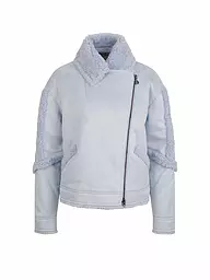 SPORTALM | Jacke in Felloptik | Hellblau