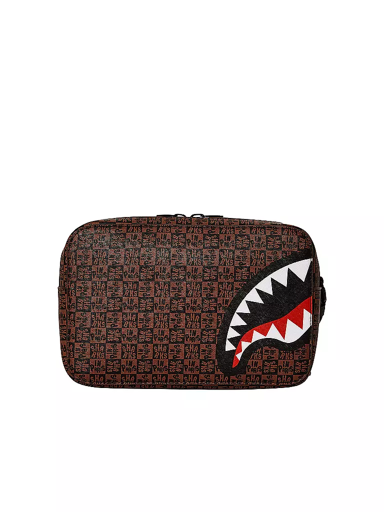 SPRAYGROUND | Toilettetasche SHARKS IN PARIS | braun