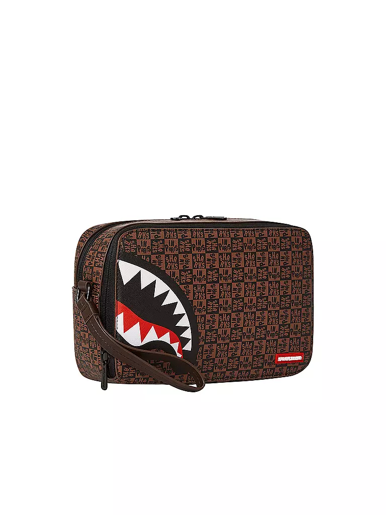 SPRAYGROUND | Toilettetasche SHARKS IN PARIS | braun