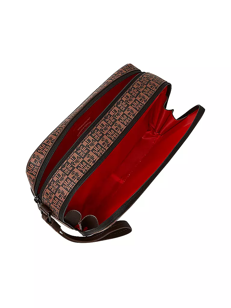 SPRAYGROUND | Toilettetasche SHARKS IN PARIS | braun