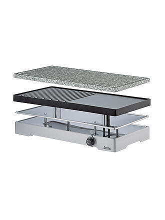 SPRING | RACLETTE8 CLASSIC DUO - Raclette con piastra grill in alluminio + pietra ollare
