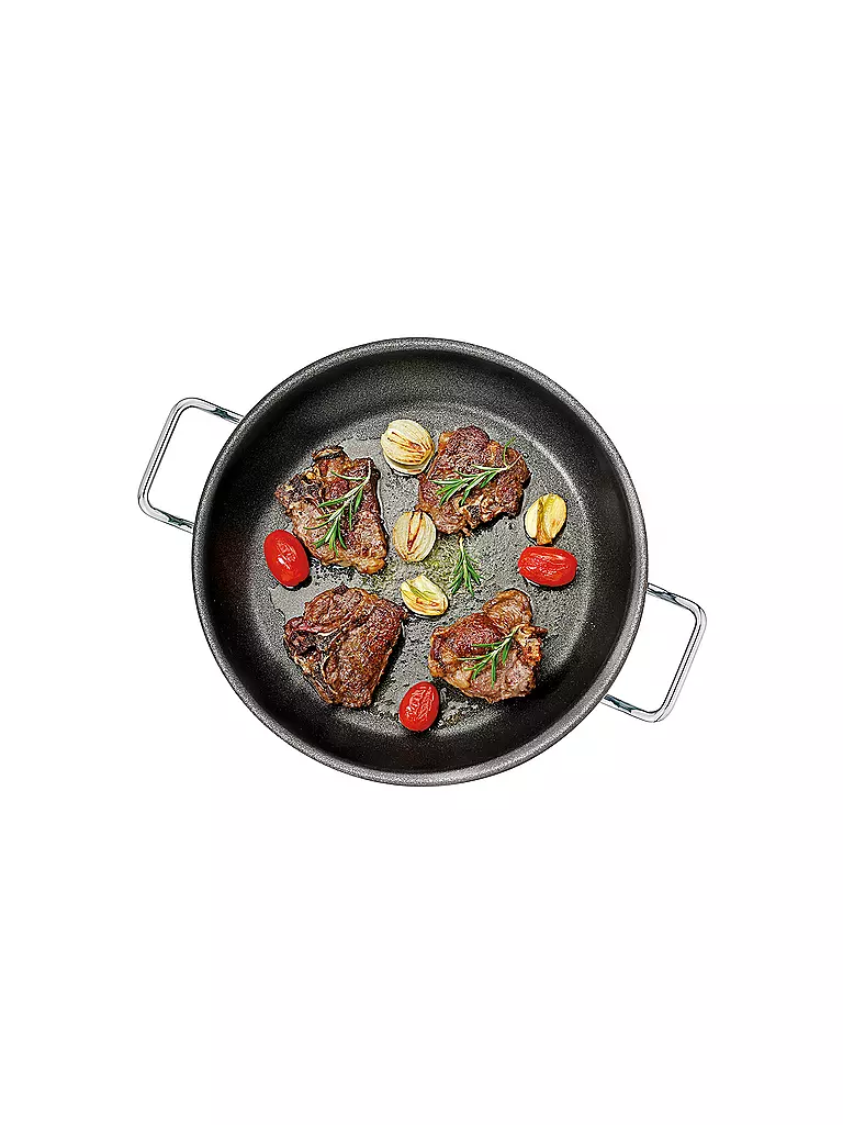 SPRING | Servierpfanne XL hoch 32 cm VULCANO INTENSE PRO Edelstahl / Antihaft | silber