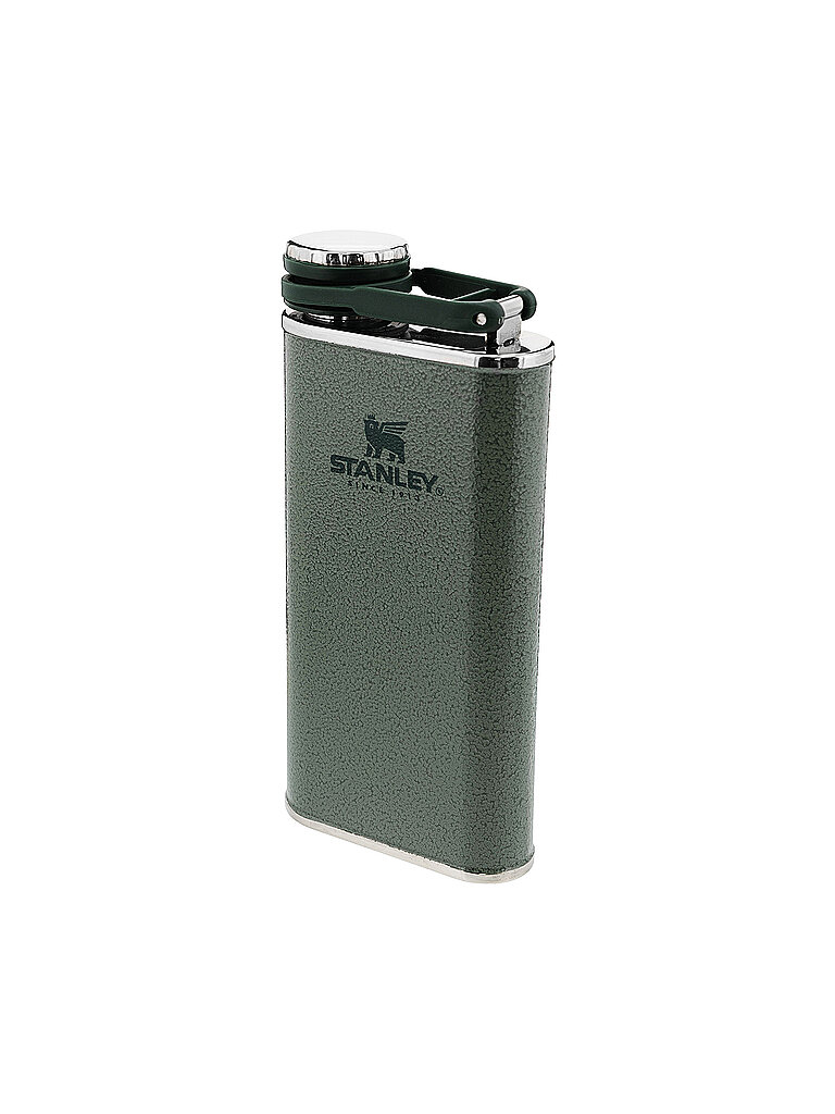 STANLEY 1913 Classic Wide Mouth Flask 236ml Mit Never-Lose Kappe - Edelstahl Flachmann Mit Weiter Öffnung Zum Einfachen Befüllen Und Einschenken - BPA-Frei - Hammertone Green
