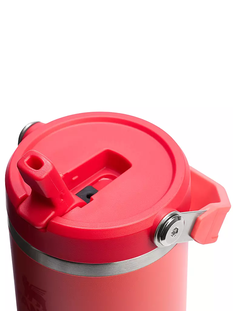 STANLEY | Isolierflasche - Thermosflasche Classic FLIP STRAW 2.0 0,89l Hot Coral | hellgrau