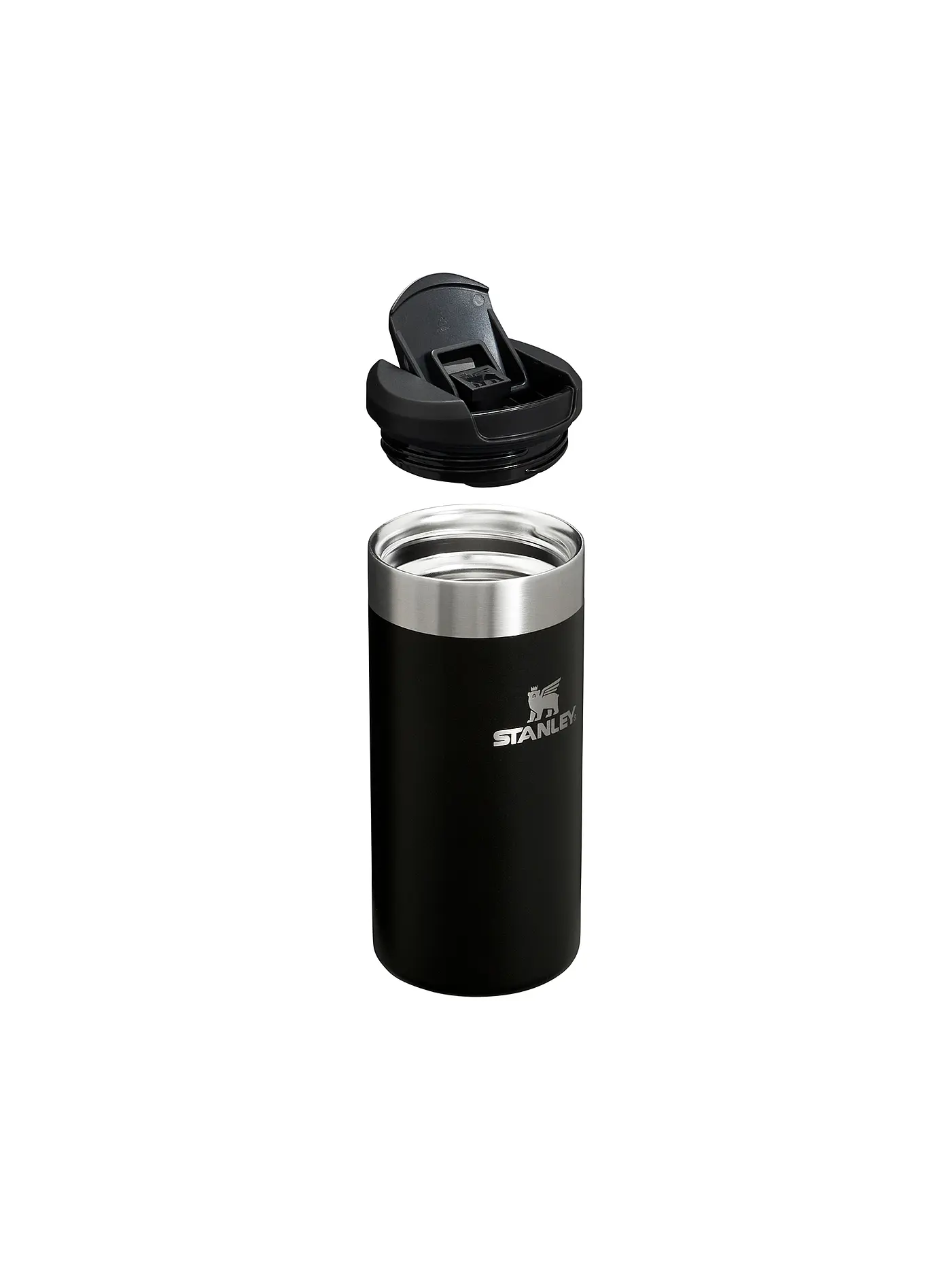 STANLEY | Isoliertrinkbecher AEROLIGHT TRANSIT MUG 0,35l Black 2.0 | schwarz