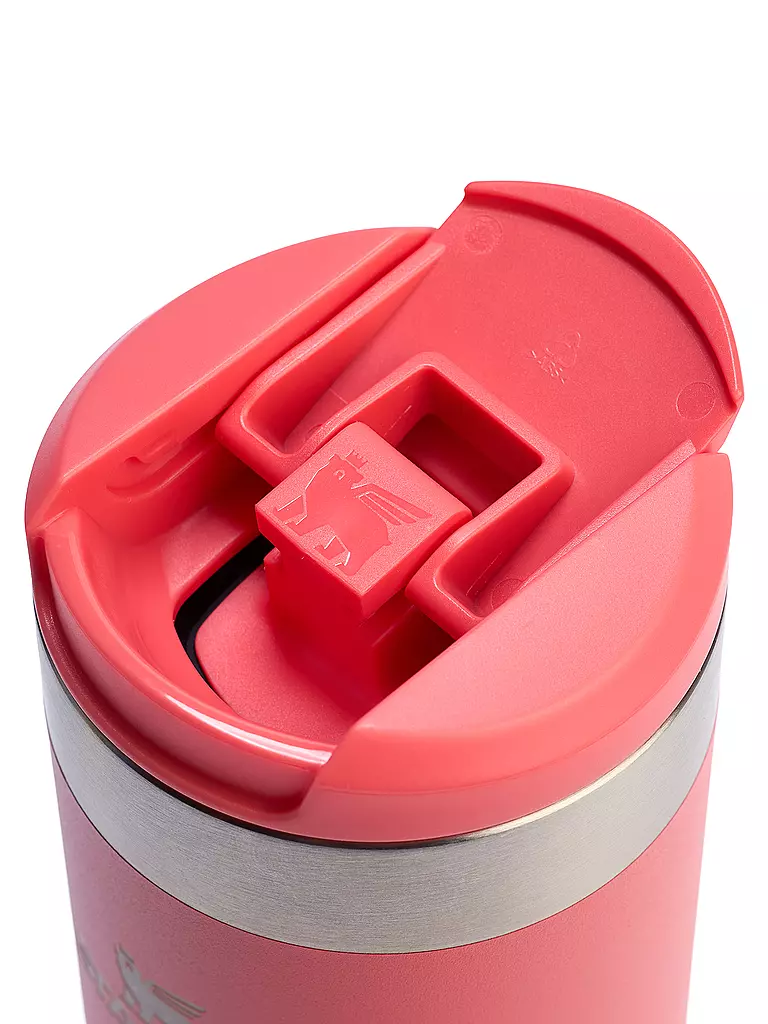 STANLEY | Isoliertrinkbecher AEROLIGHT TRANSIT MUG 0,35l Hot Coral 2.0 | hellgrau