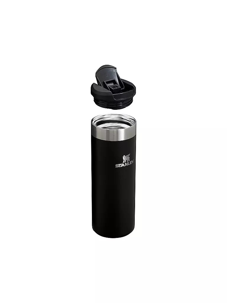 STANLEY | Isoliertrinkbecher AEROLIGHT TRANSIT MUG HAMMERTONE 0,47l Black 2.0 | dunkelgrün