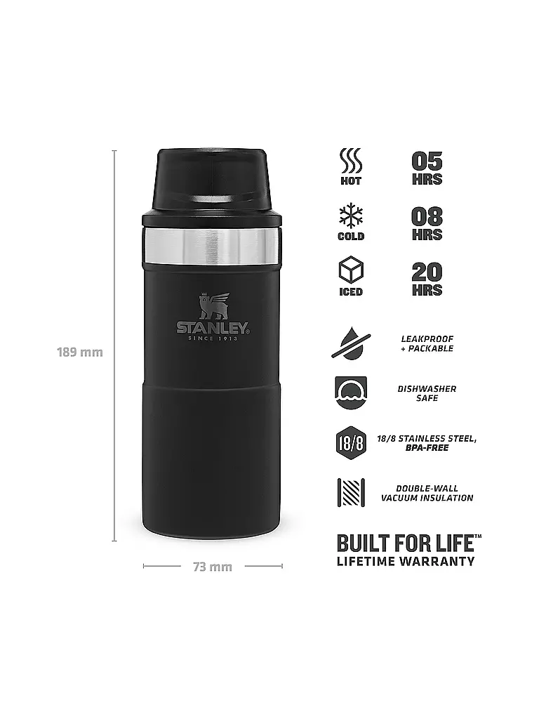 STANLEY | Thermobecher 0,35l Schwarz | schwarz