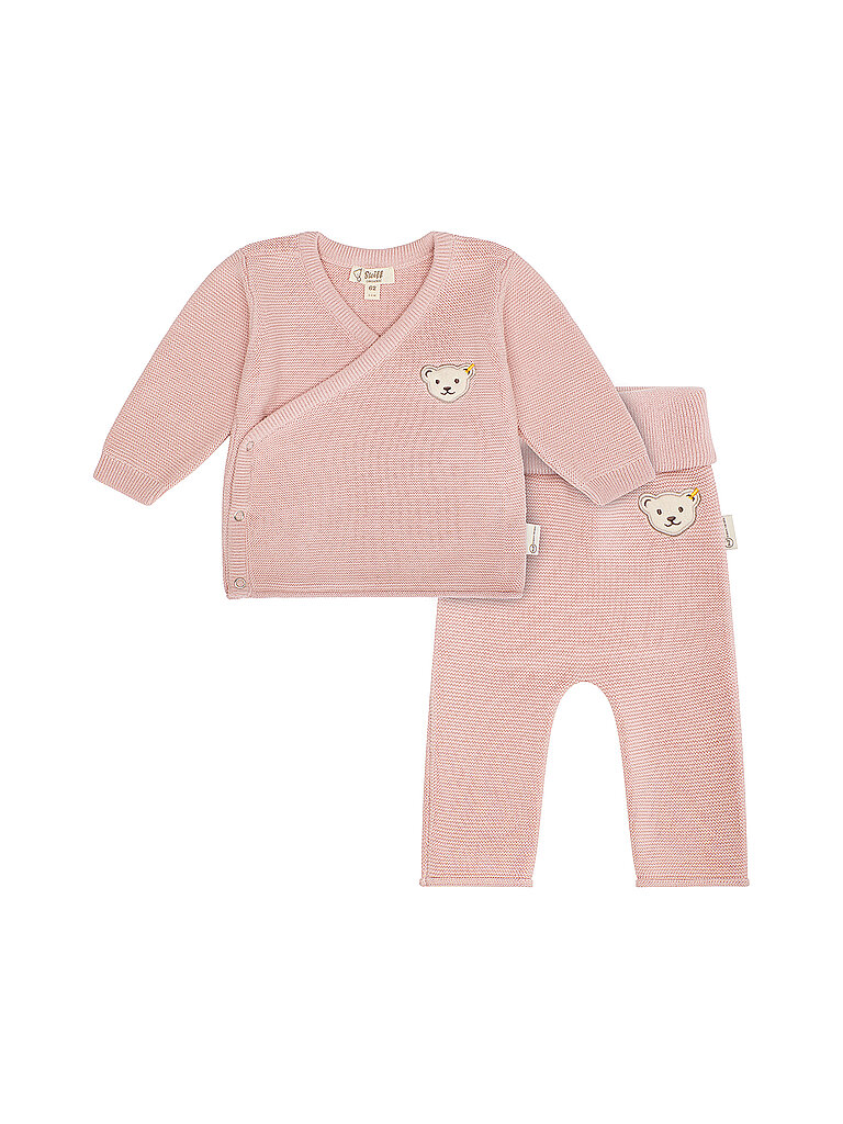 STEIFF Baby Set Strickjacke und Strickhose 2 teilig rosa | 86