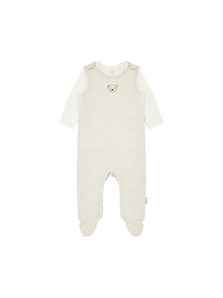 STEIFF Baby Set 2tlg Strampler und Langarmshirt  hellgrau | 56