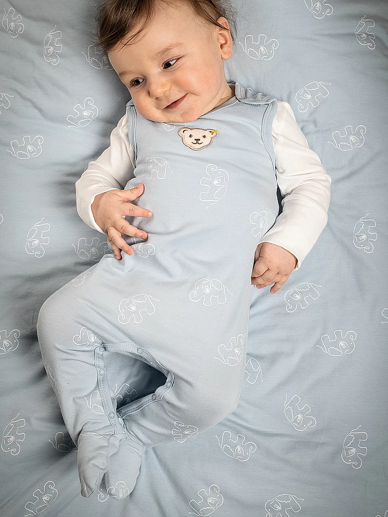 Steiff 2 Baby-Strampler - Baby - Gr. 74 - offwhite/print