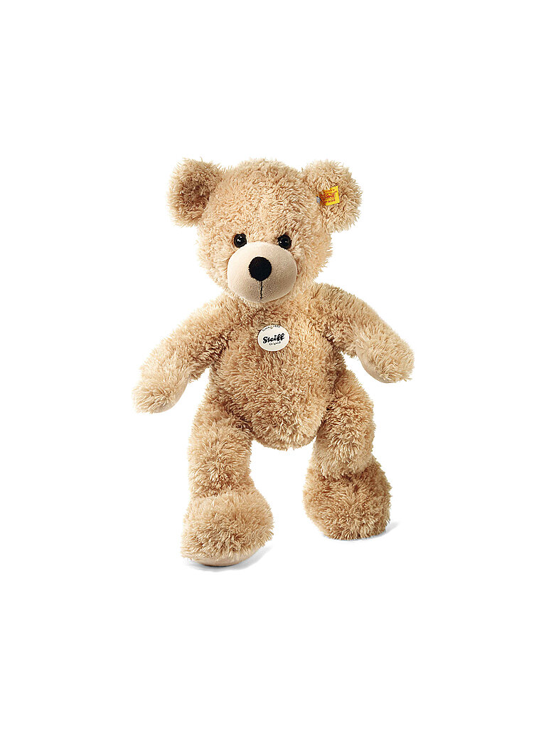 Steiff Kuscheltier Fynn Teddybär, Süßes Stofftier mit Kunststoffaugen, Kinder, Jungen & Mädchen, Friends, Plüschtier 40 cm, Beige, 111679