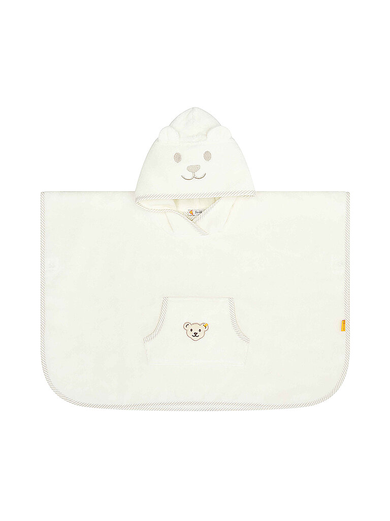 STEIFF Baby Bade Poncho  weiss