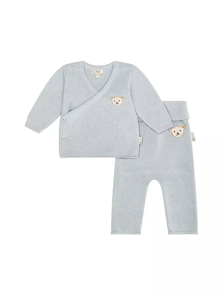 STEIFF | Baby Set Strickjacke und Strickhose 2 teilig | hellblau