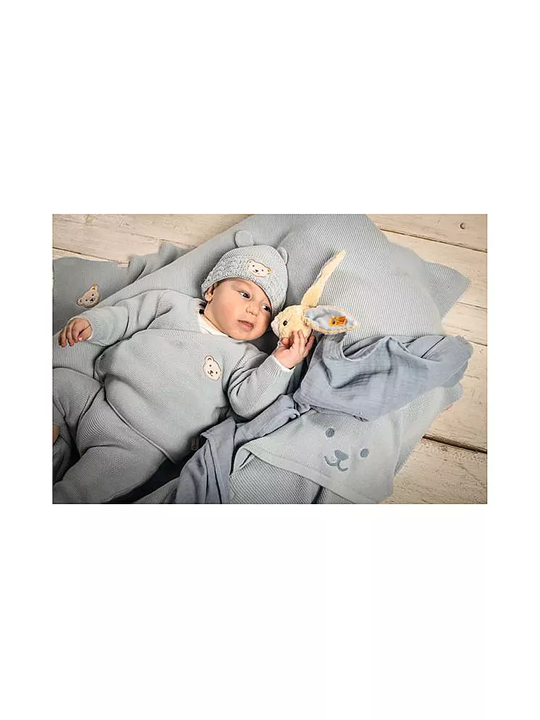 STEIFF | Baby Set Strickjacke und Strickhose 2 teilig | blau