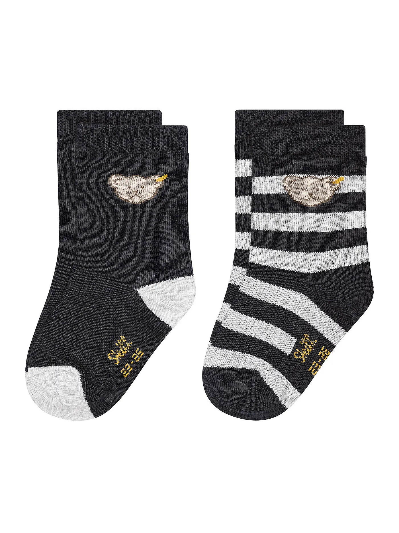STEIFF | Baby Socken 2er Pkg. grau mel  | dunkelblau