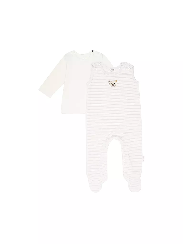 STEIFF | Baby Strampler Set 2 teilig | hellgrau