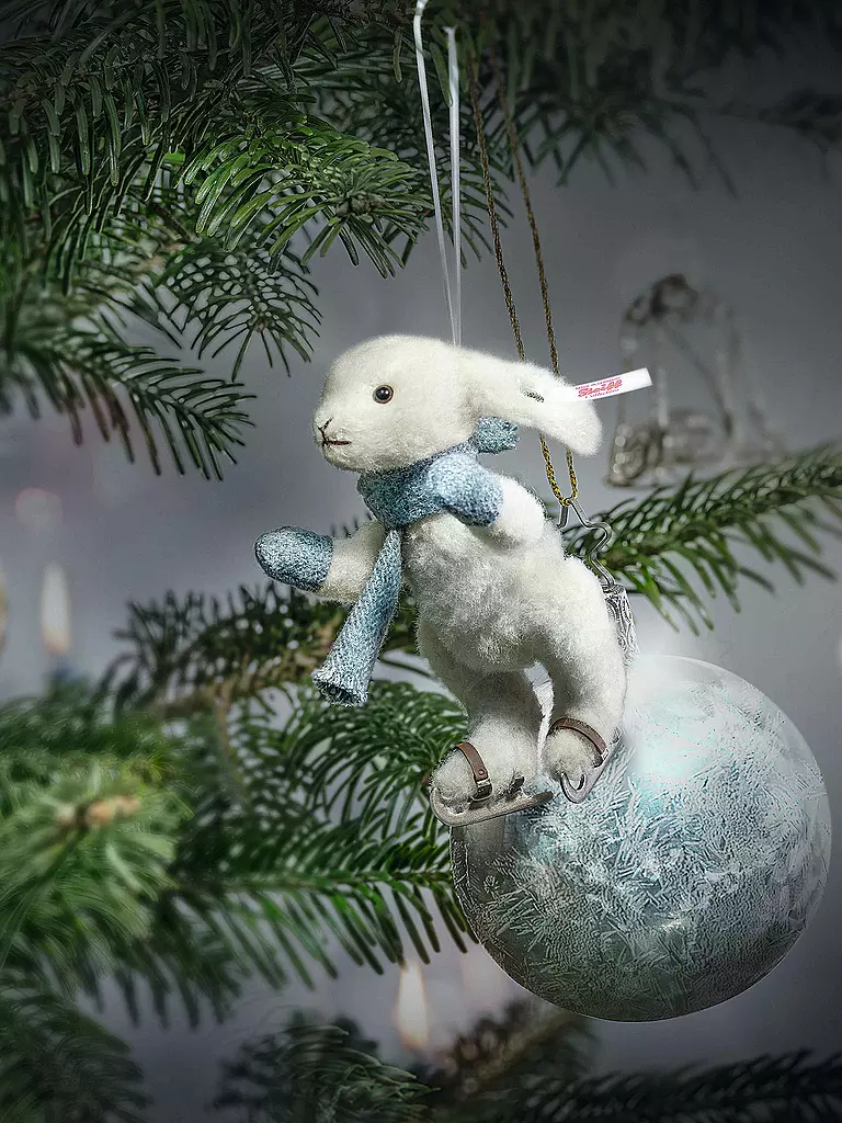 STEIFF | Hase Schlittschuhläufer Ornament 12cm Sammlerstück | keine Farbe