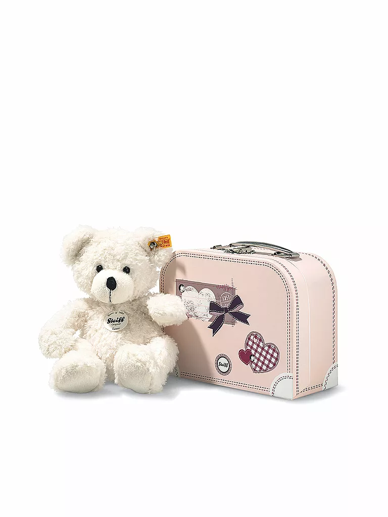 STEIFF | Lotte Teddybär im Koffer weiss 28cm | creme