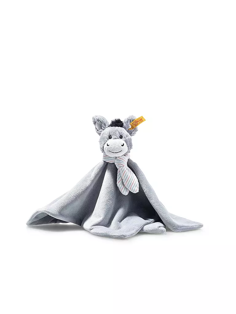 STEIFF | Soft Cuddly Friends Dinkie Esel Schmusetuch 26cm | grau