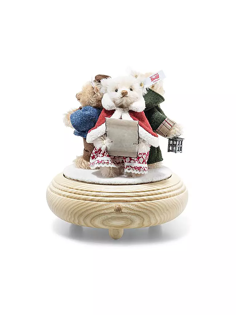 STEIFF | Weihnachtssaenger Teddybaeren-Set auf Musikbox | keine Farbe