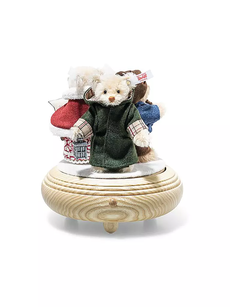 STEIFF | Weihnachtssaenger Teddybaeren-Set auf Musikbox | keine Farbe