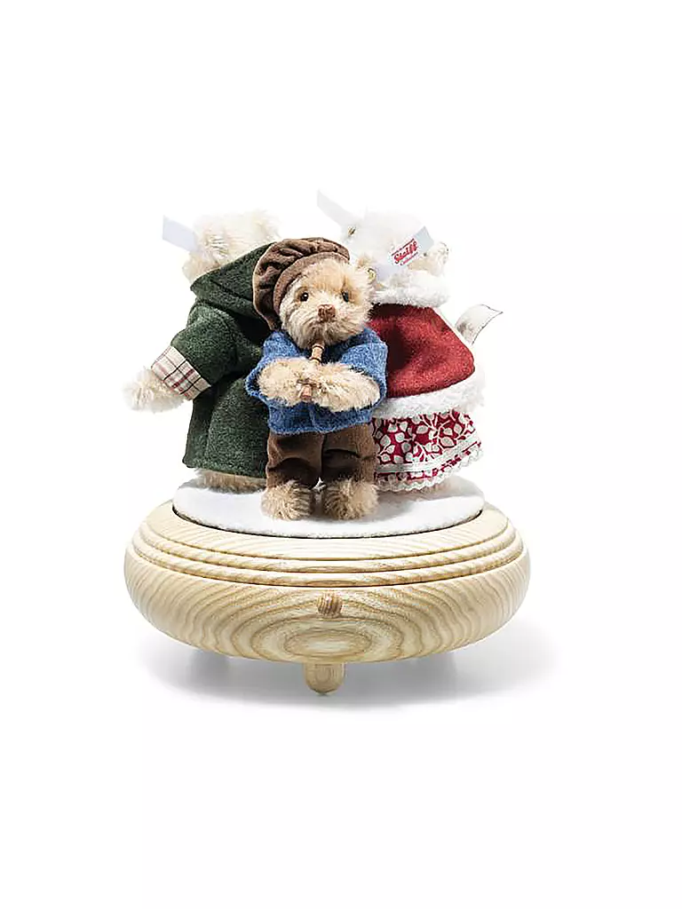 STEIFF | Weihnachtssaenger Teddybaeren-Set auf Musikbox | keine Farbe