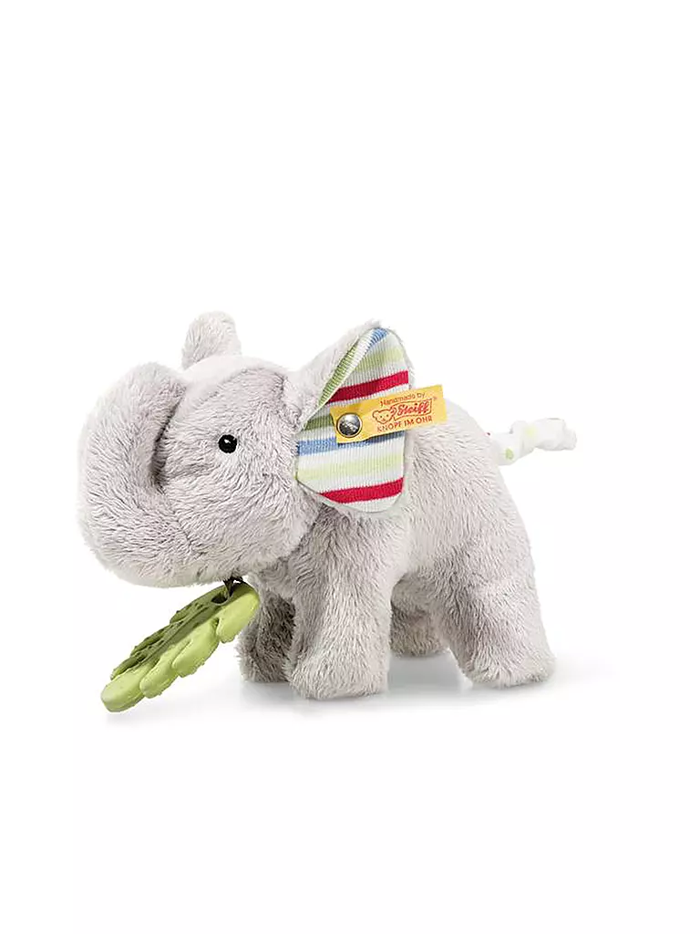 STEIFF | Wild Sweeties Timmi Elefant mit Beißring und Knisterfolie  | grau