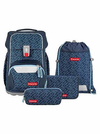 STEP BY STEP | Schultaschen Set 4tlg BASIS Blue Lines
