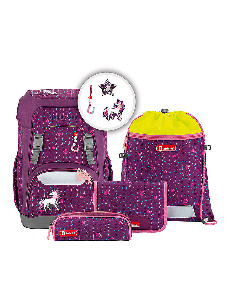 Step by Step® Schulrucksack-Set Giant Dreamy Unicorn Nuala 5-teilig lila