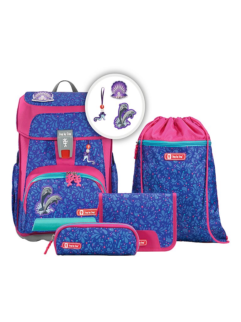 STEP BY STEP CLOUD Schultaschen-Set 5-tlg. “Happy Dolphin”