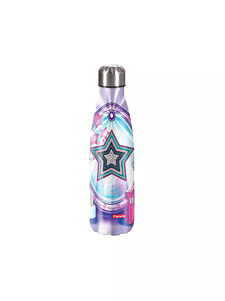 STEP BY STEP | Edelstahl Trinkflasche 0,5L Glamour Star Astra | lila