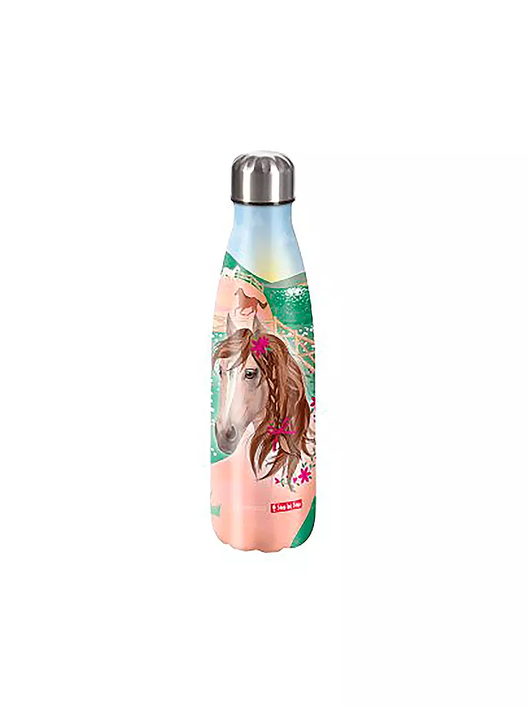 STEP BY STEP | Edelstahl Trinkflasche 0,5L Horse Lima | blau