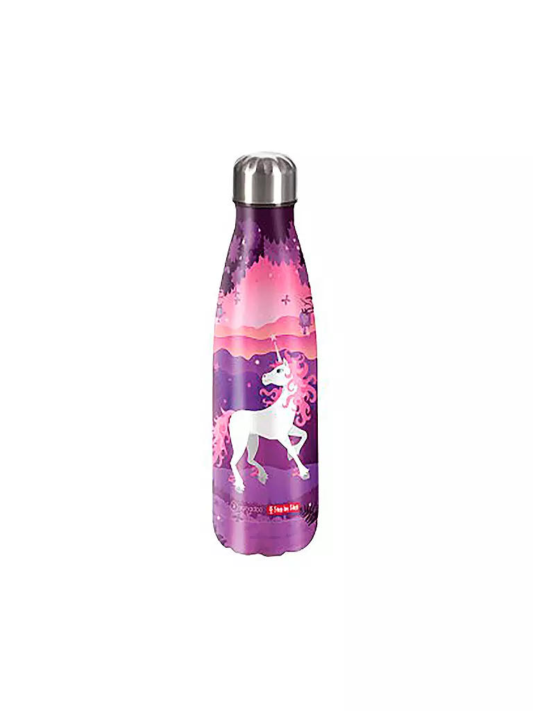 STEP BY STEP | Edelstahl Trinkflasche 0,5L Unicorn Uala | pink