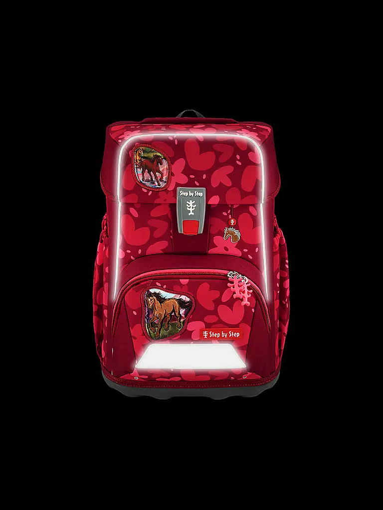 STEP BY STEP | Schulrucksack Set GIANT 5tlg. Wild Horse Nora | Rot