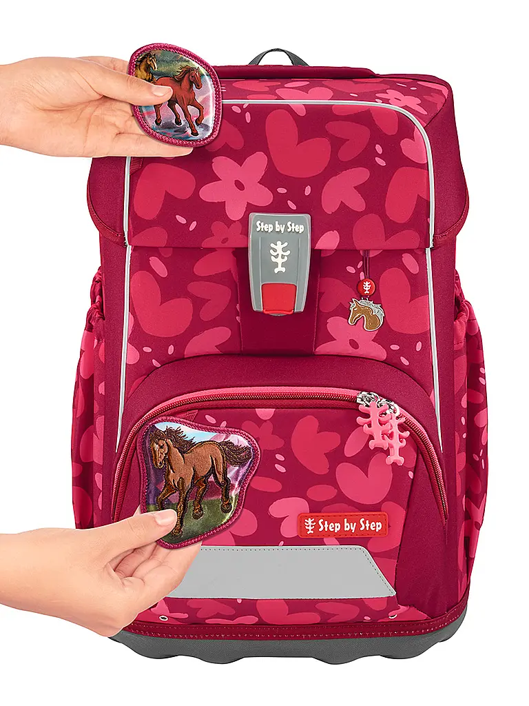 STEP BY STEP | Schulrucksack Set GIANT 5tlg. Wild Horse Nora | Rot