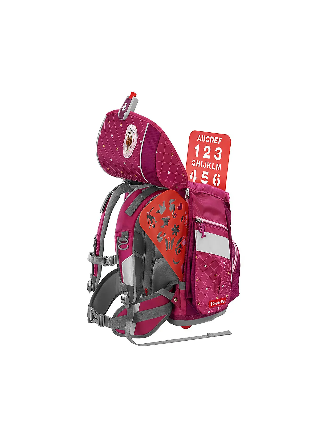 STEP BY STEP | Schultaschen Set 2IN1 Spiegelburg Pferdefreunde | pink