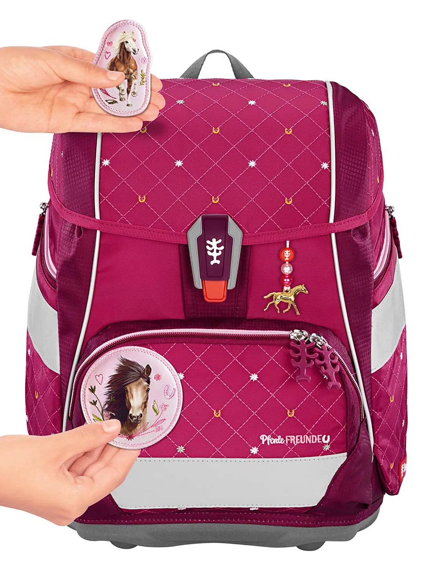 STEP BY STEP | Schultaschen Set 2IN1 Spiegelburg Pferdefreunde | pink