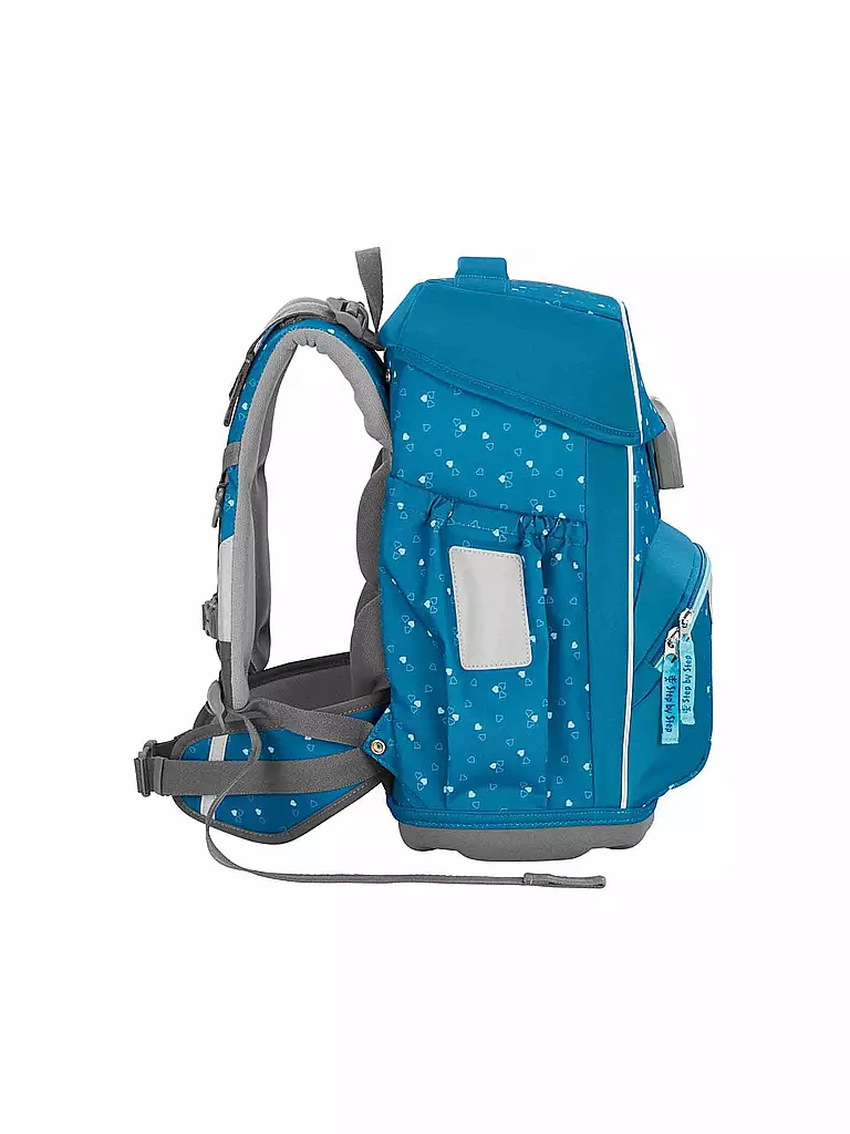 STEP BY STEP | Schultaschen Set 4tlg BASIS Blue Hearts | dunkelblau
