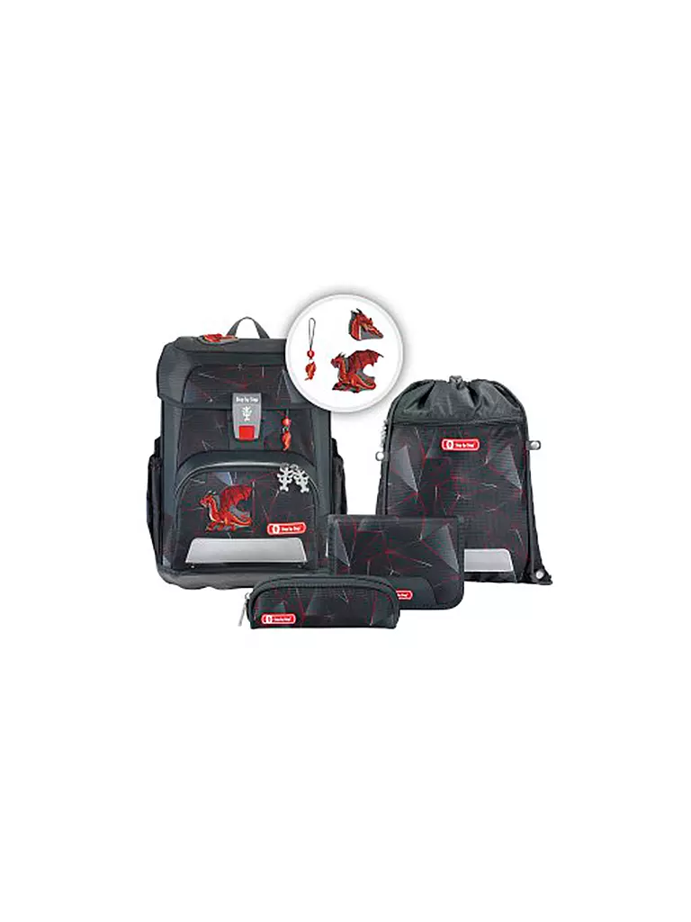 STEP BY STEP | Schultaschen Set 5tlg CLOUD Dragon Drako | schwarz