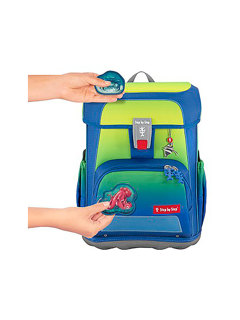 STEP BY STEP | Schultaschen Set 5tlg CLOUD Red Octupus | blau