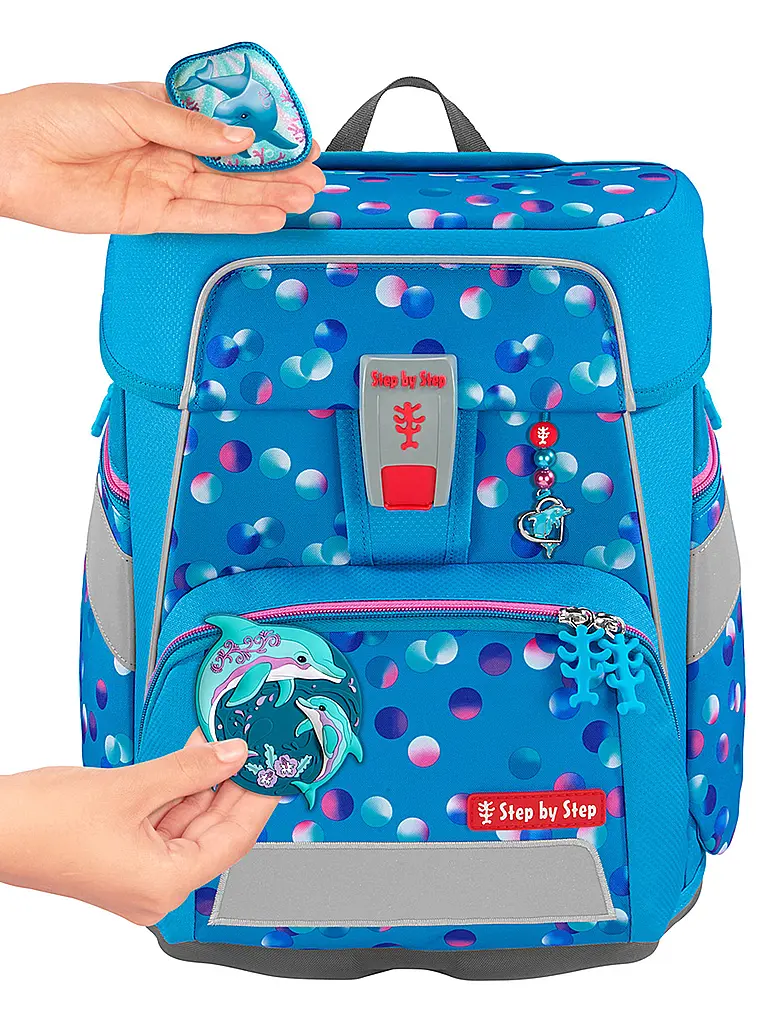 STEP BY STEP | Schultaschen Set 5tlg SPACE Dolphin Finja | Blau