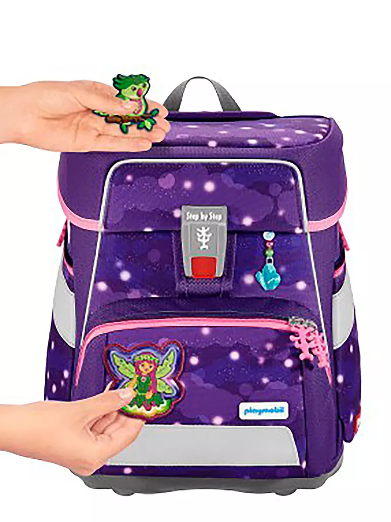 STEP BY STEP | Schultaschen Set 5tlg SPACE Playmobil Adventures of Ayuma Leavi | lila