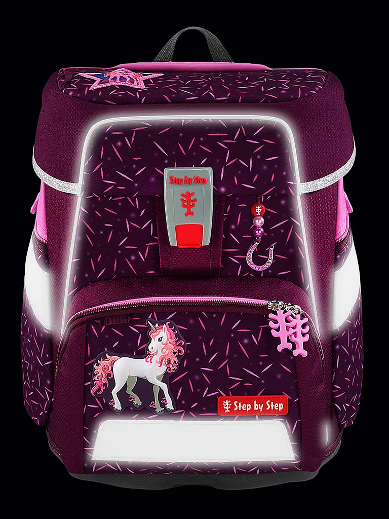 STEP BY STEP | Schultaschen Set 5tlg SPACE Pretty Unicorn | Beere