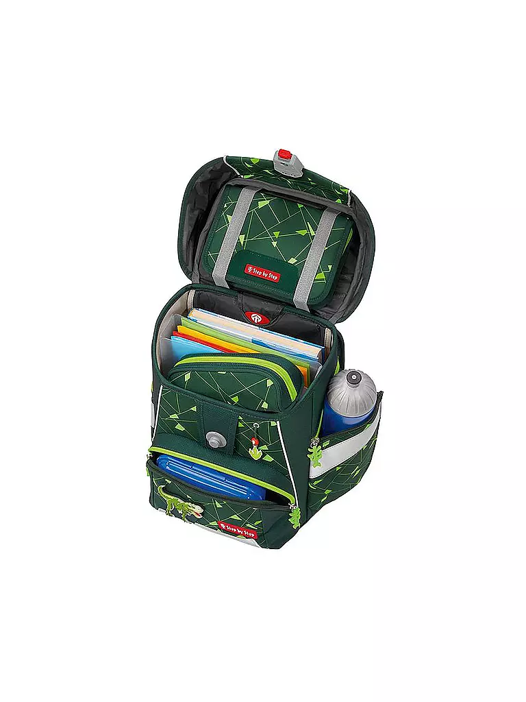 STEP BY STEP | Schultaschen Set 5tlg SPACE Shine Dino Night Tyro | lila