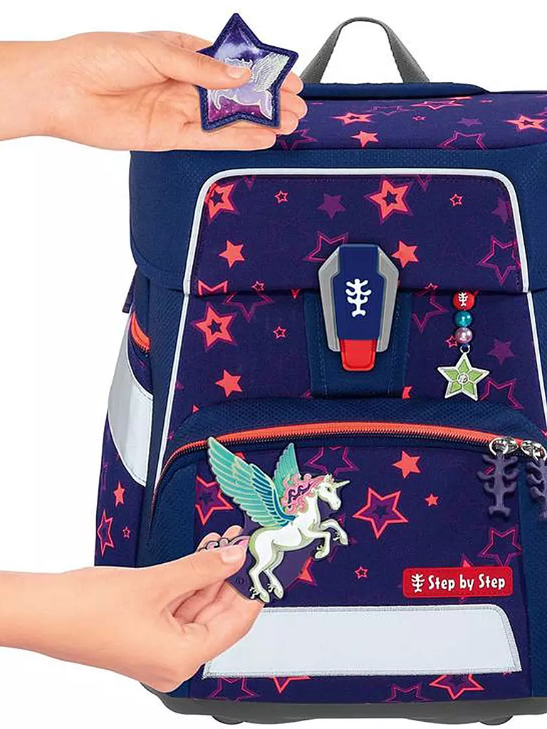 STEP BY STEP | Schultaschen Set 5tlg SPACE Shine Pegasus Night Nuala | grün